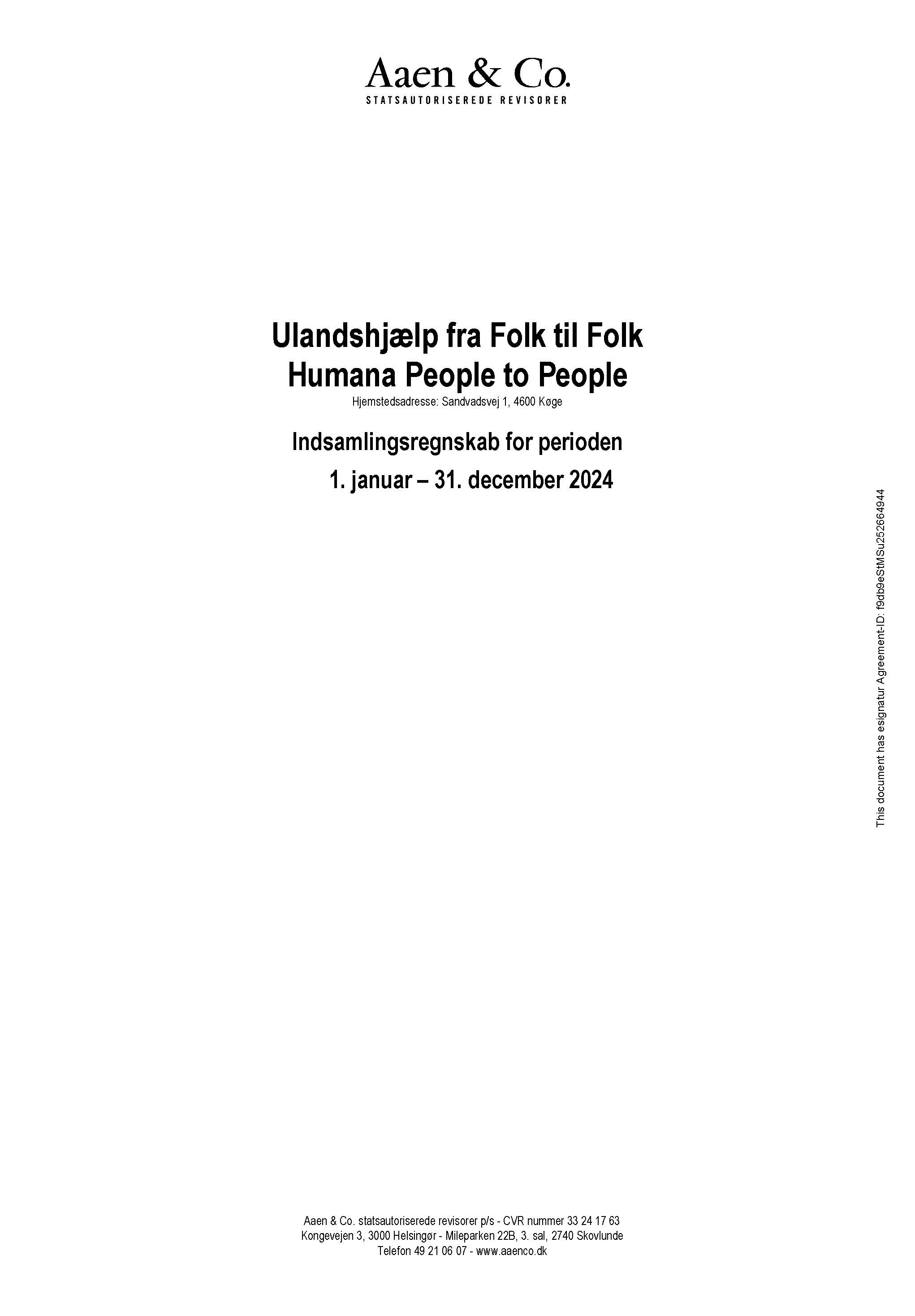 Indsamlingsregnskab 2024